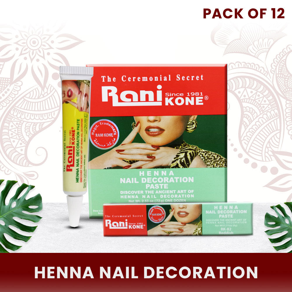 Rani Kone Henna Nail Decoration Paste Reddish 6gram [12pcs] RK-82