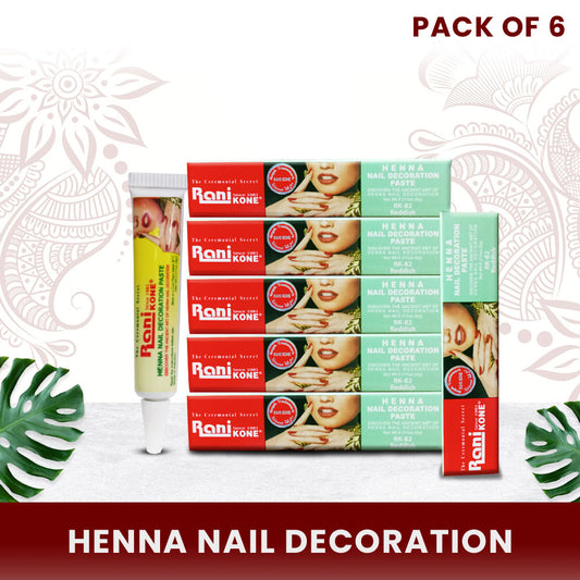 Rani Kone Henna Nail Decoration Paste Reddish 6gram [6pcs] RK-82