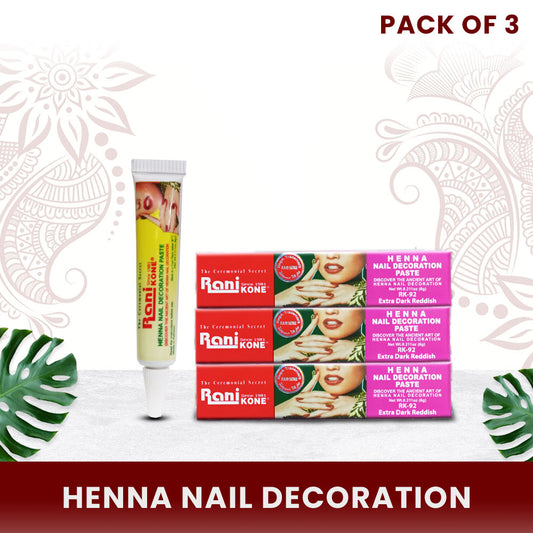 Rani Kone Henna Nail Decoration Paste Extra Dark Reddish 6gram [3pcs] RK-92