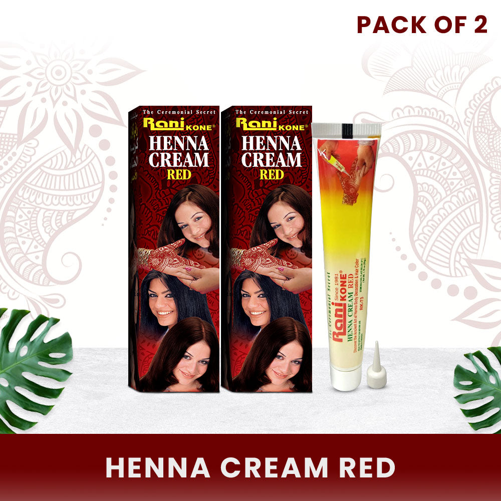 Rani Kone Henna Cream Red 50gram Tube Pack [2pcs] RK-73