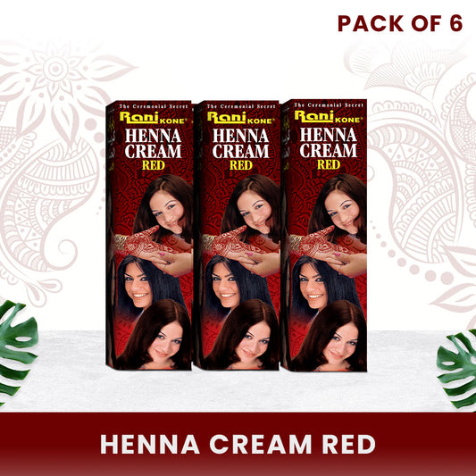 Rani Kone Henna Cream Red 50gram Tube Pack [6pcs] RK-73