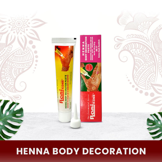 Rani Kone Henna Body Decoration Paste Extra Dark Reddish 30grams Tube Single Pack RK-77