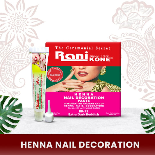 Rani Kone Henna Nail Decoration Paste Extra Dark Reddish 6gram [12pcs] RK-92